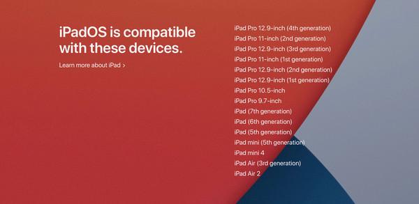 iPadOS14支持机型升级更新版