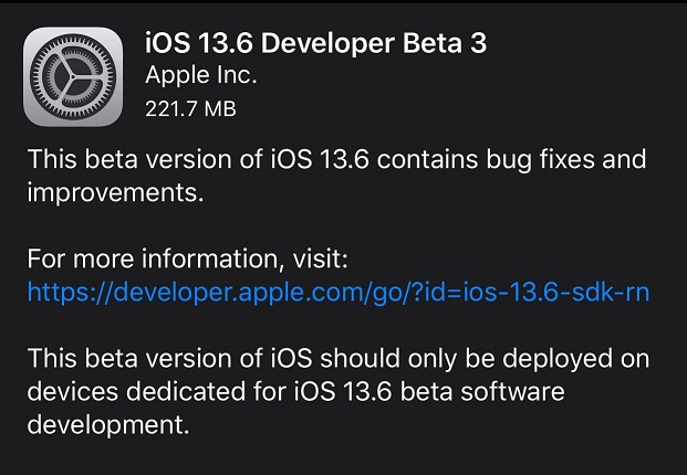 iOS13.6Beta3描述文件截图1